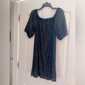Black Sequin Cocktail Dress